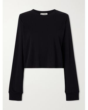 ÉTERNE Cotton And Modal-Blend Jersey T-Shirt - Black