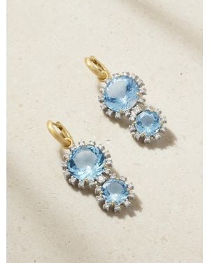 Irene Neuwirth Gemmy Gem 18-Karat And Diamond And Aquamarine Earrings - Blue