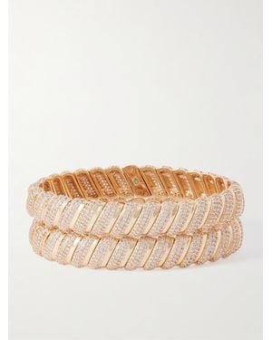 Roxanne Assoulin The Palais Royale Set Of Two-Tone Crystal Bracelets - Natural