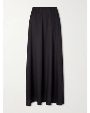 Leset Yoko Cotton Maxi Skirt - Black