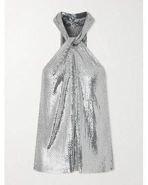 Rabanne Chainmail Halterneck Top - White