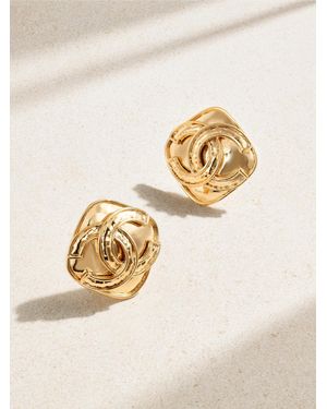 CHANEL Plated Clip Earrings - Natural