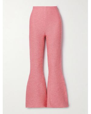 Gabriela Hearst Karpo Cashmere And Silk-Blend Flared Pants - Pink