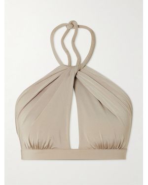 Max Mara Alinda Halterneck Bikini Top - Natural