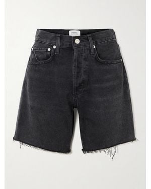 Citizens of Humanity Marlow Frayed Denim Shorts - Blue