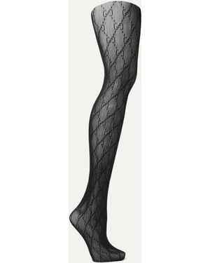 Gucci Strumpfhose Aus Gg-jacquard - Schwarz