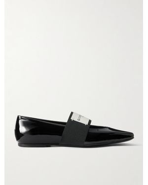 Givenchy Ballerinas Aus Lackleder Mit Logoapplikation - Weiß