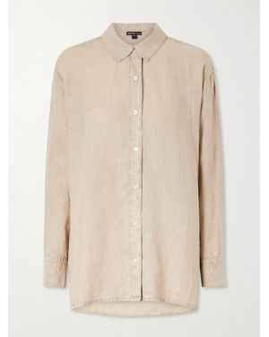James Perse Linen-Canvas Shirt - Natural