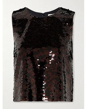 STAUD Seraphina Oberteil Aus Tüll Mit Pailletten - Schwarz