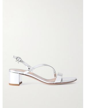 Gianvito Rossi Betsey 45 Sandalen Aus Metallic-Leder - Natur