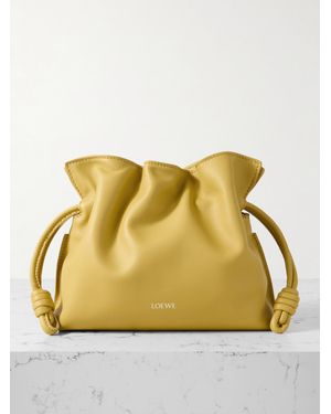 Loewe Flamenco Mini Leather Clutch - Yellow