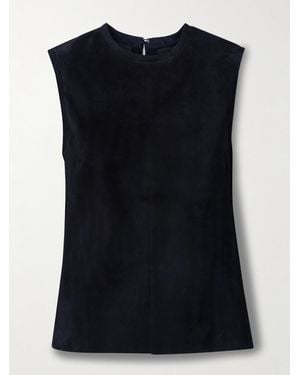 Stouls Miuccia Tanktop Aus Veloursleder - Schwarz