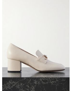 Gucci Lady Pumps Aus Leder Mit Horsebit-Detail - Natur