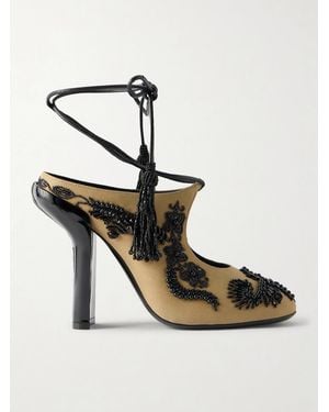 Dries Van Noten Embellished Court Shoes - White