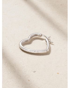 Yvonne Léon Créole Coeur 18-Karat Diamond Single Hoop Earring - Natural