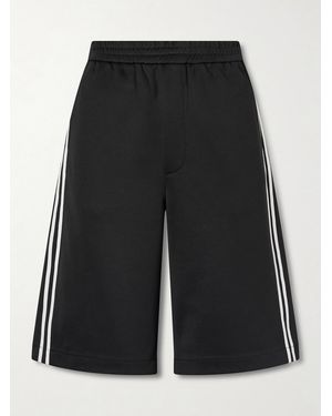 Tibi Active Striped Jersey Shorts - Black