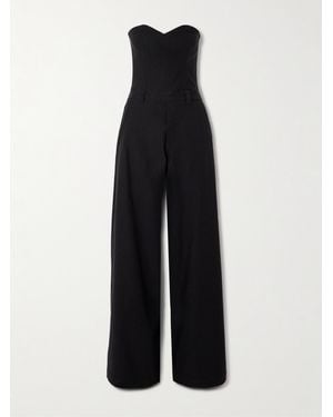 Rivet Utility Dynamite Strapless Stretch-Twill Jumpsuit - Black