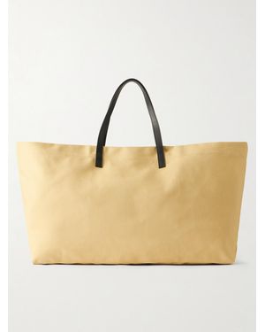 Kallmeyer Cottage Leather-Trimmed Canvas Tote - Natural