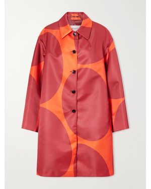 Dries Van Noten Polka-Dot Duchesse Satin Coat - Red