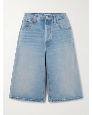 RE/DONE Skater Organic Denim Shorts - Blue
