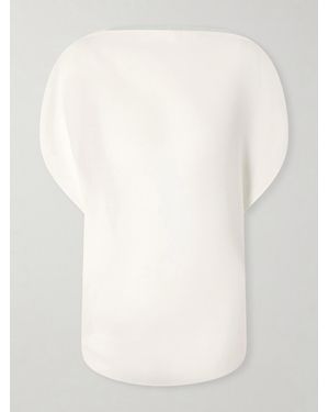 KHAITE Poppi Cotton And Silk-Blend Blouse - White