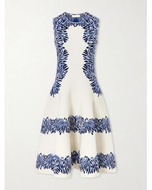 Ulla Johnson Iona Jacquard-Knit Midi Dress - Blue