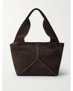 Metier Market Weekend Medium Suede Tote - Black