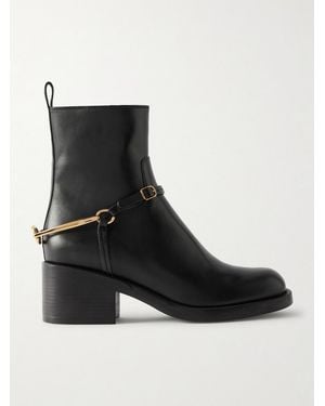 Chloé Dakota Embellished Leather Ankle Boots - Black