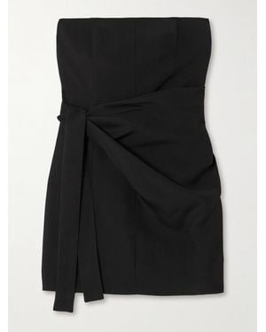 GAUGE81 Natal Draped Grain De Poudre Mini Dress - Black