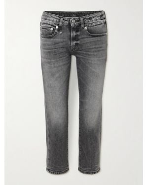 R13 Boy Verkürzte, Tief Sitzende Jeans Mit Schmalem Bein - Grau