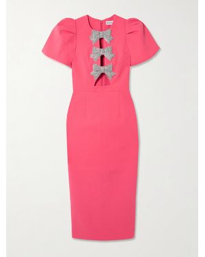 Rebecca Vallance Posey Cutout Embellished Cady Midi Dress - Pink