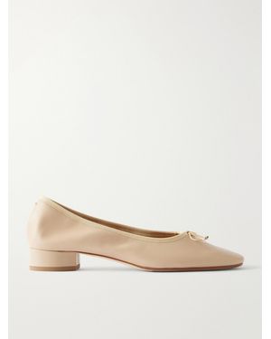 Aeyde Onda 25 Bow-Detail Leather Pumps - Natural