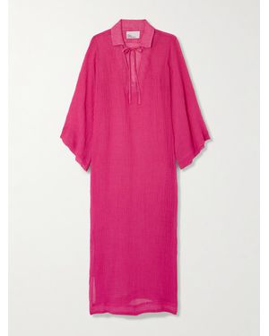 Lisa Marie Fernandez Kaftan Aus Gaze Aus Einer Leinenmischung - Pink