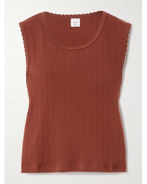 Leset Tanktop Aus Baumwolle - Braun