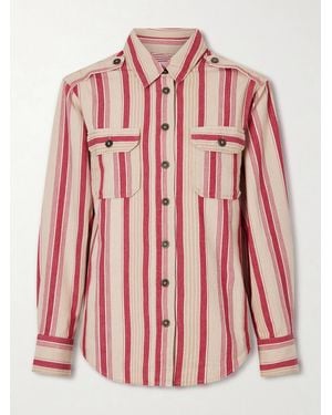 Isabel Marant Gelva Striped Cotton Shirt - Pink