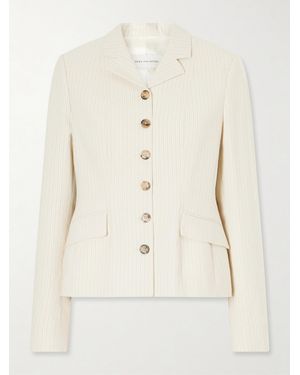 Dries Van Noten Striped Cotton-Blend Blazer - Natural