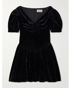 ShuShu/Tong Minikleid Aus Samt Mit Raffungen - Schwarz