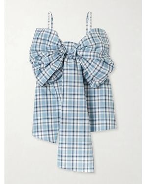 Acne Studios Tanessa Checked Cotton Blouse - Blue