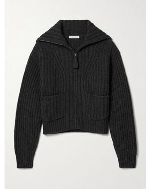 Lemaire Cardigan Aus Einer Gerippten Alpaka-Yakwollmischung - Schwarz