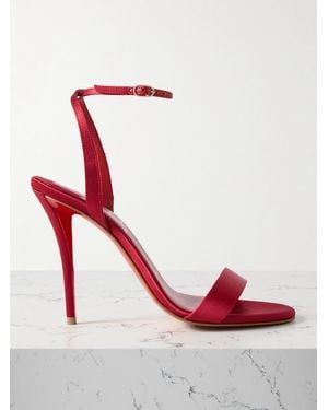 Christian Louboutin Miss Z 100 Satin Sandals - Red