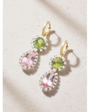 Irene Neuwirth Gemmy Gem 18-Karat And Diamond, Tourmaline And Morganite Earrings - Natural