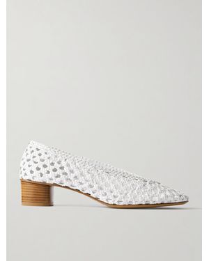 Le Monde Beryl Pumps Aus Geflochtenem Leder - Weiß