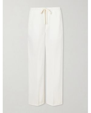 Citizens of Humanity Aurora Cotton And Linen-Blend Wide-Leg Trousers - White