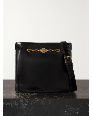 Metier Fernando Jorge Stowaway Embellished Patent-Leather Shoulder Bag - Black