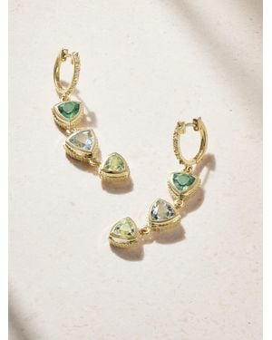 Marlo Laz Trillion Drop Ohrringe Aus 14 Karat Mit Mehreren Steinen - Mettallic