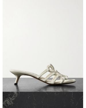 Loewe Paula's Ibiza Petal Anagram Leather Sandals - White