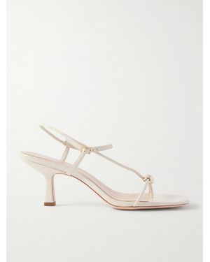 Loeffler Randall Triana Embellished Leather Sandals - Natural