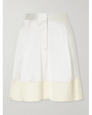 TOTEME Satin Mini Skirt - Natural