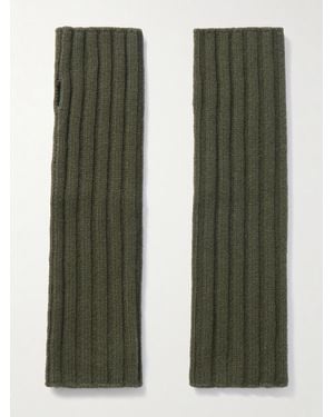 arch4 Fingerlose Handschuhe Aus Geripptem Kaschmir - Grün
