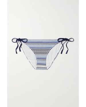 lemlem Neela Bikini-Höschen Aus Stretch-Jacquard - Blau